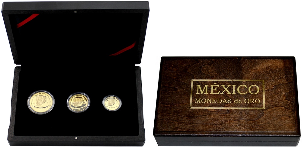 Zadní strana Kolekce Toltékové - Aguila sada zlatých mincí 1998 Proof