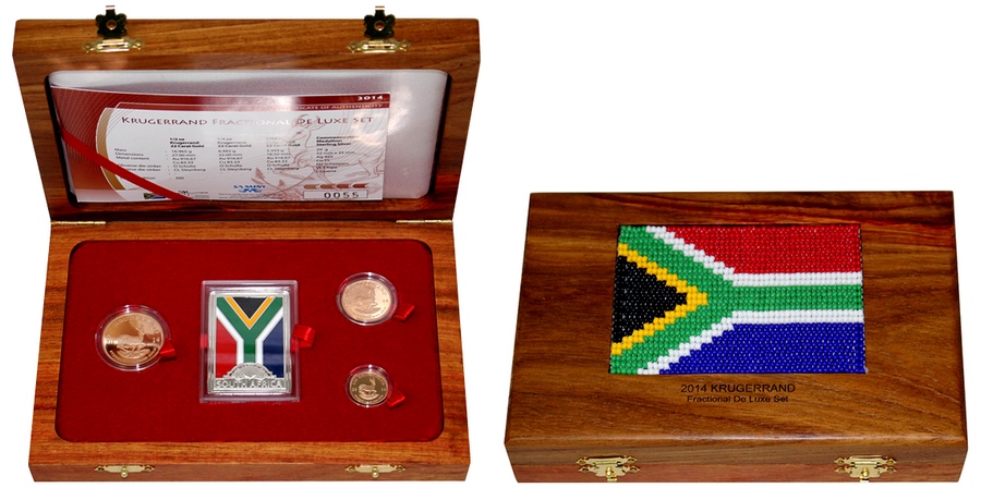 Krugerrand 2014 Výročná sada zlatých mincí 20 rokov Demokracie Proof