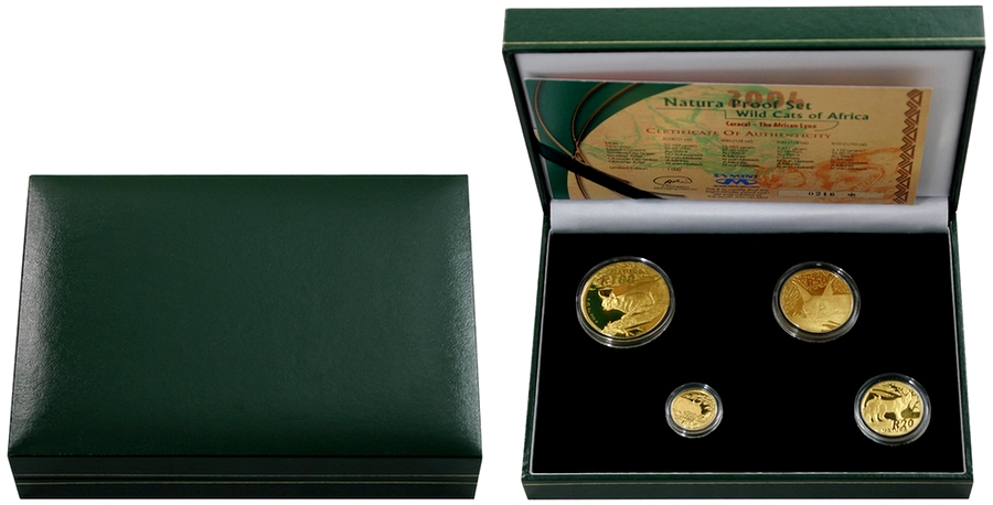 Natura - Karakal Prestižní sada zlatých mincí 2004 Proof