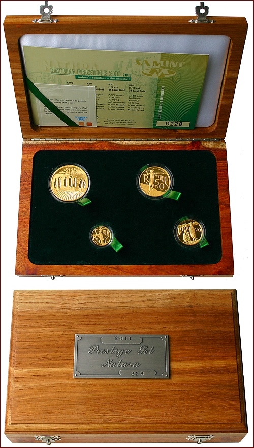 Natura - Surikata Prestižní sada zlatých mincí 2011 Proof