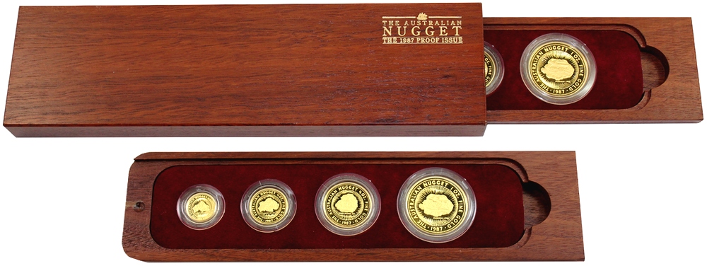The Australian Nugget Sada zlatých mincí 1987 Proof