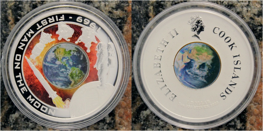Stříbrná mince První muž na měsíci 1 Oz 2009 Proof