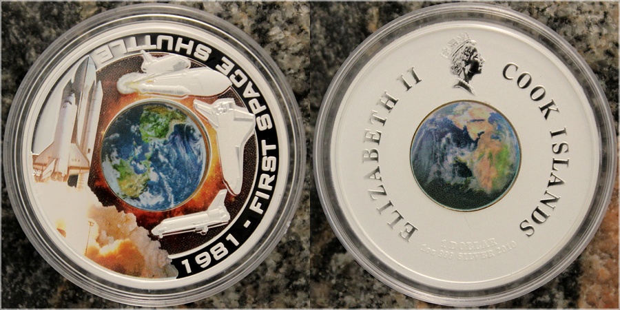 Stříbrná mince První raketoplán 1 Oz 2010 Proof