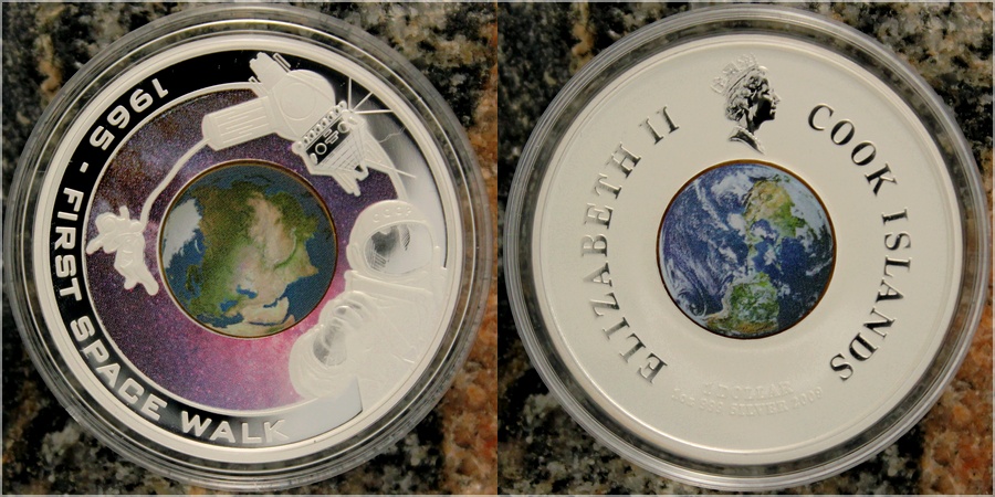 Stříbrná mince První výstup do vesmíru 1 Oz 2009 Proof