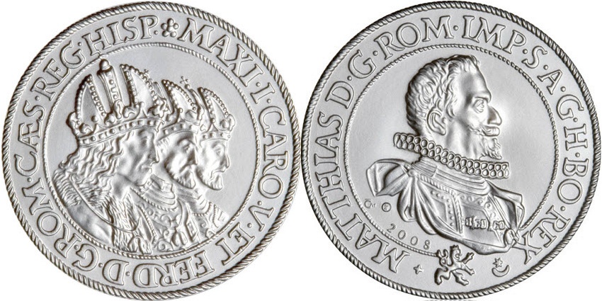 Replika stříbrného tolaru tří císařů 2008 Standard 