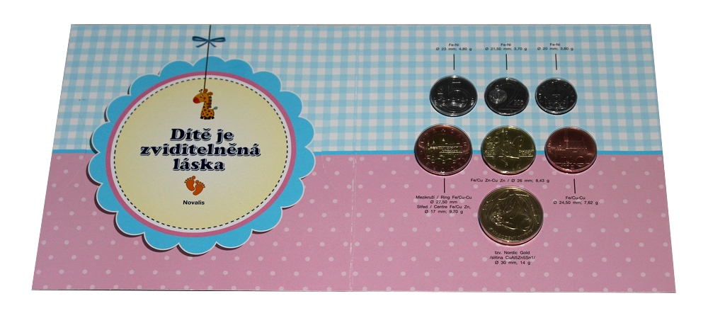 Sada oběžných mincí ČR 2015 Narození dítěte Standard
