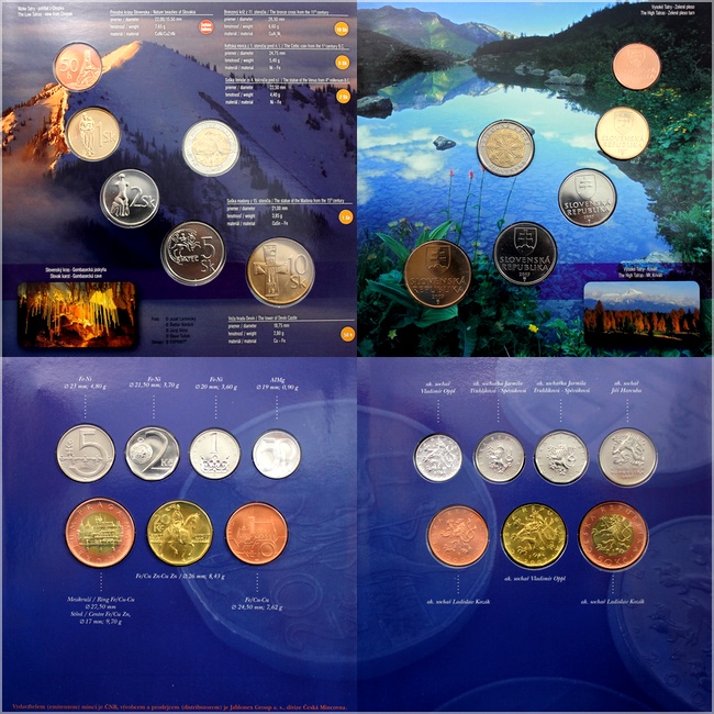 Sada oběžných mincí ČR a SR Přírodní krásy 2007 Standard