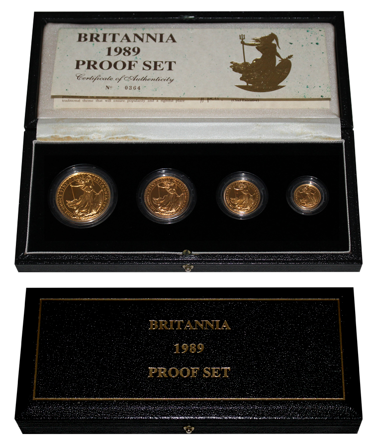 Britannia Sada zlatých mincí 1989 Proof