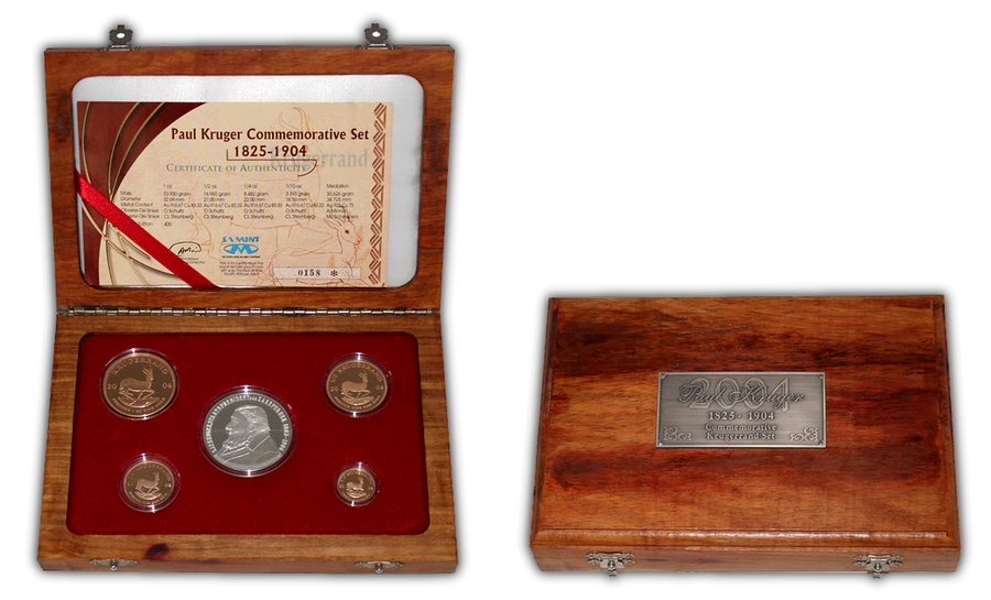 Krugerrand 2004 Exkluzivní sada zlatých mincí Paul Kruger 100. výročí úmrtí Proof