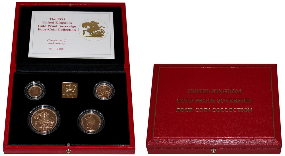 Sovereign Rok Kozy Exkluzívna sada zlatých mincí 1991 Proof