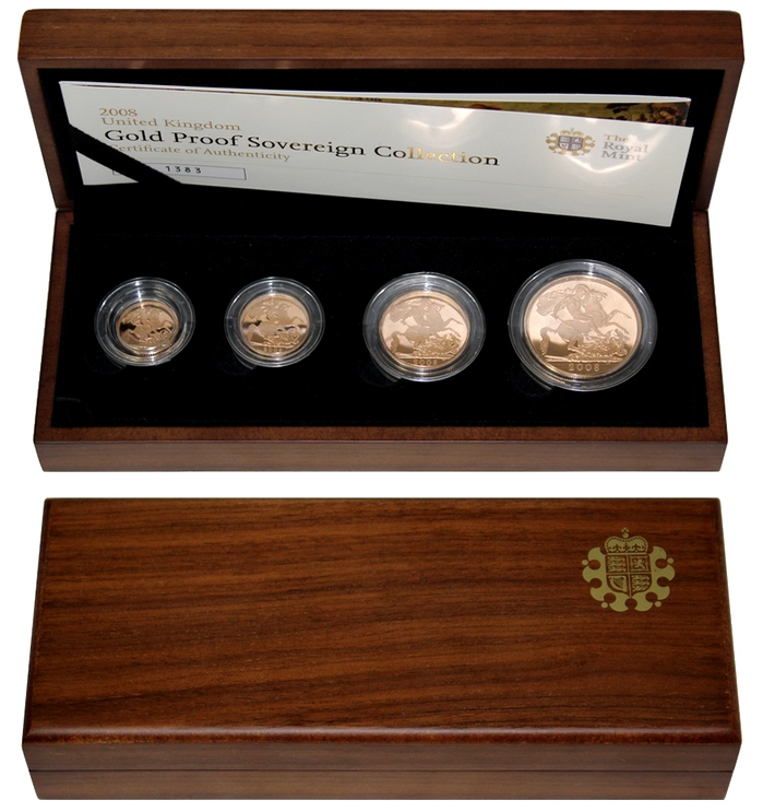 Sovereign Exkluzivna sada zlatých mincí 2008 Proof