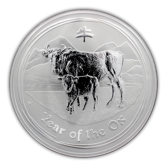 Strieborná investičná minca  Year of the Ox Rok Byvola Lunárny 10 Kg 2009