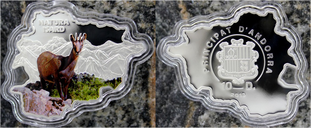 Strieborná minca Kamzík horský Andorra Natura 1 Oz 2013 Proof