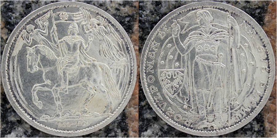 Stříbrná medaile Svatý Václav 1000. výročí úmrtí 1929 30g