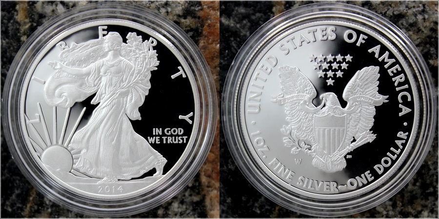 Stříbrná mince 1 Oz American Eagle 2014 Proof