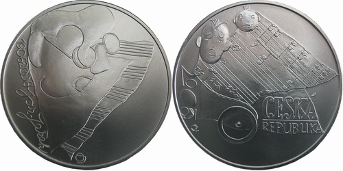 Stříbrná mince 200 Kč Jaroslav Ježek 100. výročí narození 2006 Standard