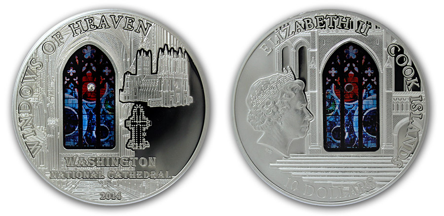 Stříbrná mince Katedrála sv. Petra a Pavla Okno do vesmíru 2014 Meteorit Proof
