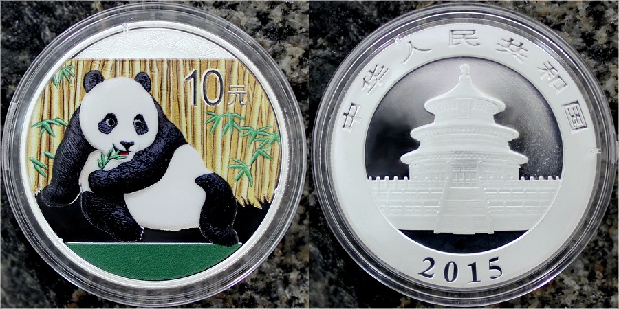 Strieborná minca kolorovaná Panda 1 Oz Štandard