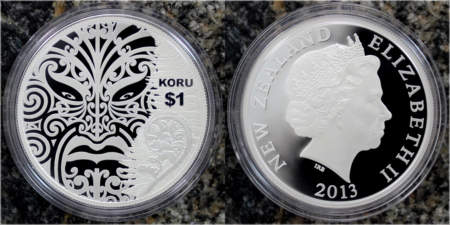 Stříbrná mince Koru Maori Art 1 Oz 2013 Proof