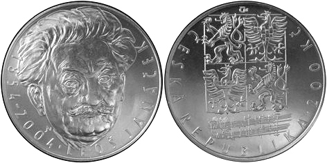 Stříbrná mince 200 Kč Leoš Janáček 150. výročí narození 2004 Standard