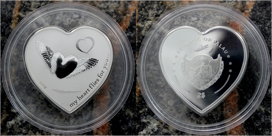 Stříbrná mince My Heart Flies for You 2012 Proof