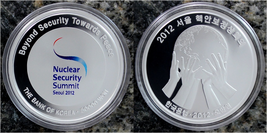 Strieborná minca Summit o jadrovej bezpečnosti 2012 Proof