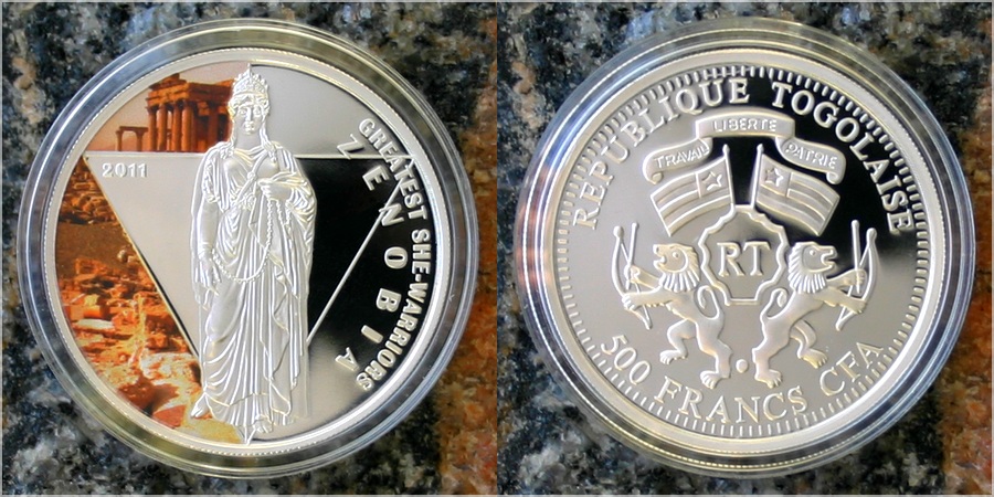 Stříbrná mince Zenobie 2011 Proof Togo 