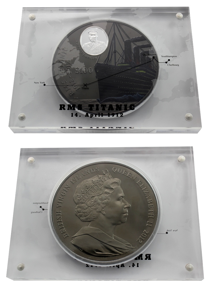 Stříbrná mince Titanic 1 Kg 2012 100. výročí Night Pearl Black