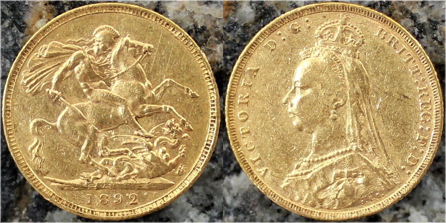 Zlatý Sovereign Královna Viktorie 1887 - 1893 M,S