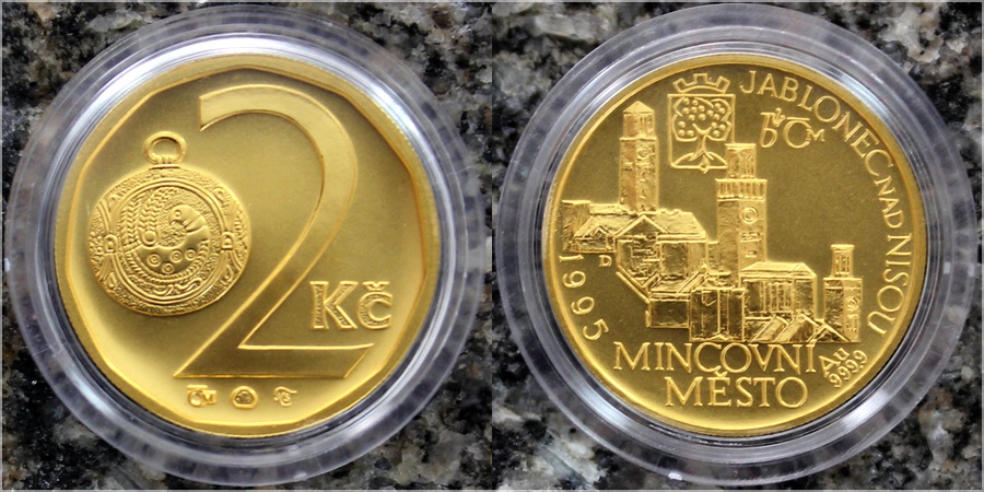 Zlatá medaile 2 Kč 1995 Standard