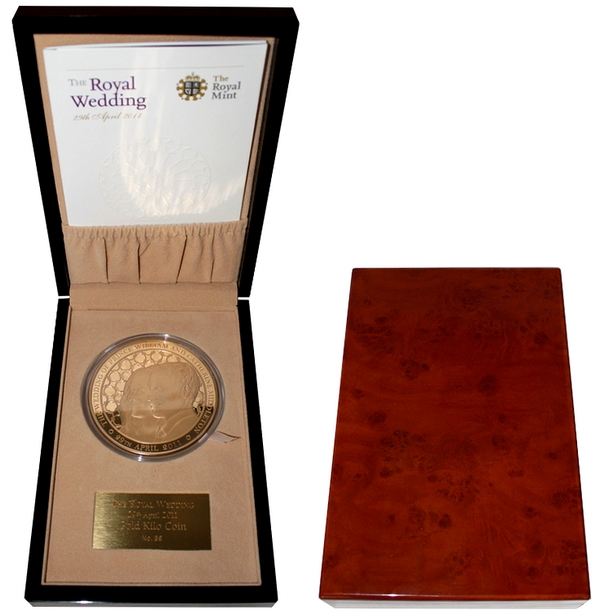 Zlatá mince 1 Kg Královská svatba - Princ William a Catherine Middleton 2011 Proof