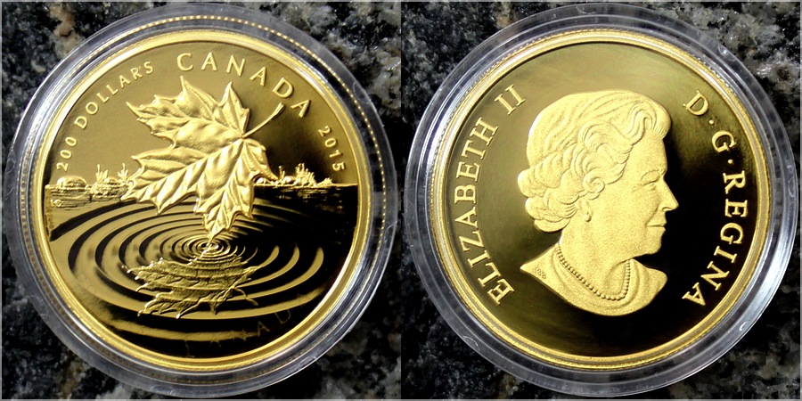 Zlatá mince Maple Leaf Reflection 1 Oz 2015 Proof