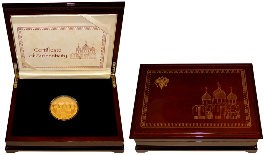 Zlatá mince 5 Oz Uspenskij sobor Kremlin Series 2011 Proof