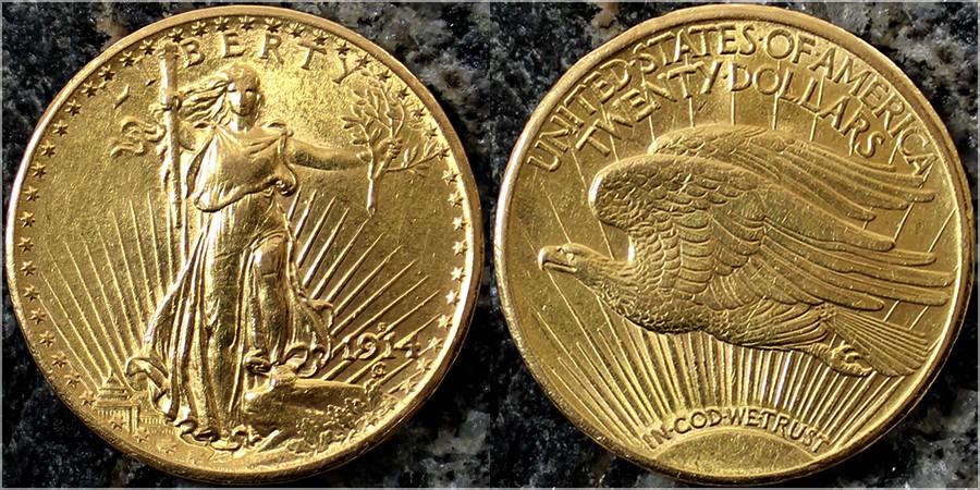 Zlatá mince American Double Eagle 1914