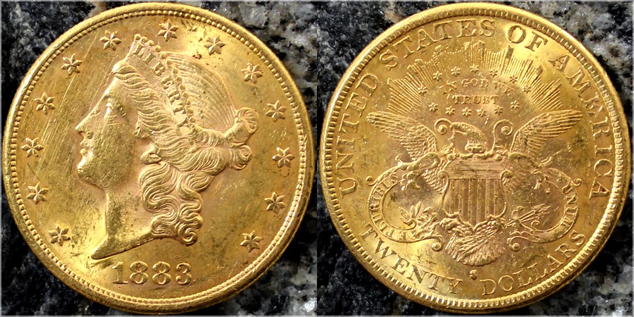 Zlatá mince American Double Eagle Liberty Head 1883