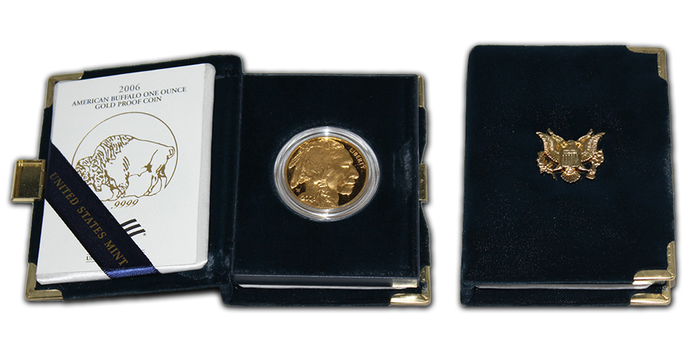 Zadní strana Zlatá mince American Buffalo 1 Oz 2006 Proof