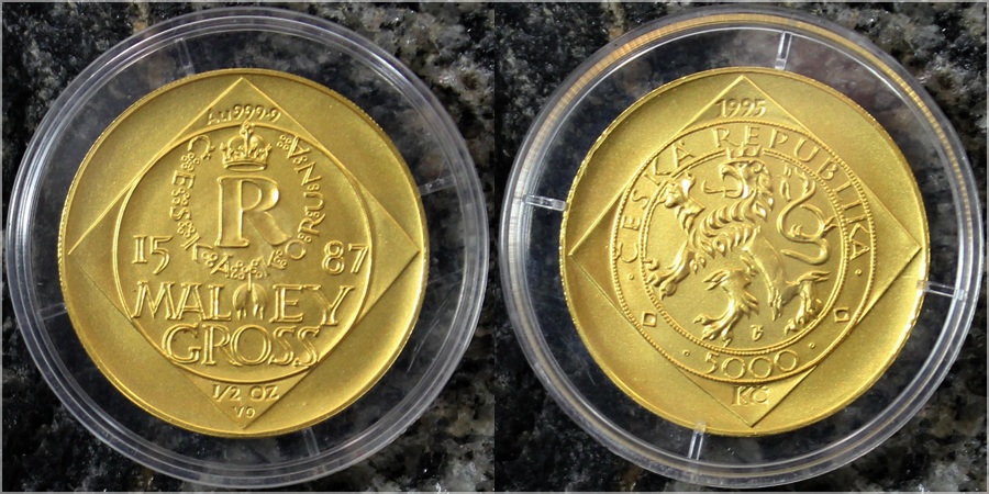 Zlatá mince 5000 Kč Malý groš 1995 Standard