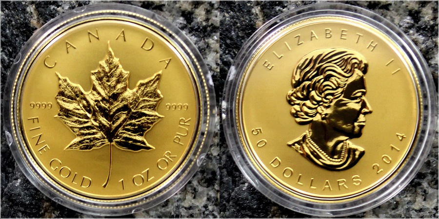 Zlatá mince Maple Leaf 1 Oz 2014 Proof