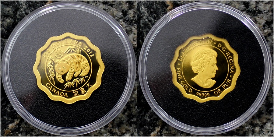 Zlatá mince Požehnání štěstí Lotos 2012 Proof (.99999)