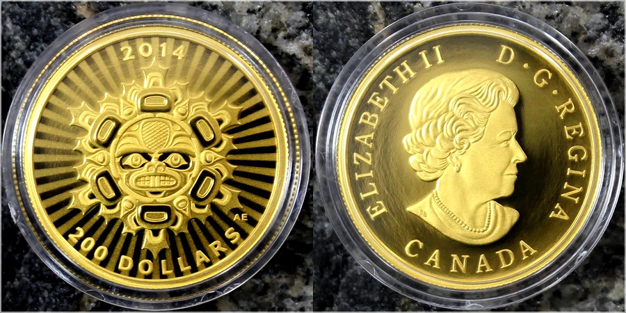 Zlatá mince Propojení: Země - Bobr 1/2 Oz 2014 Proof