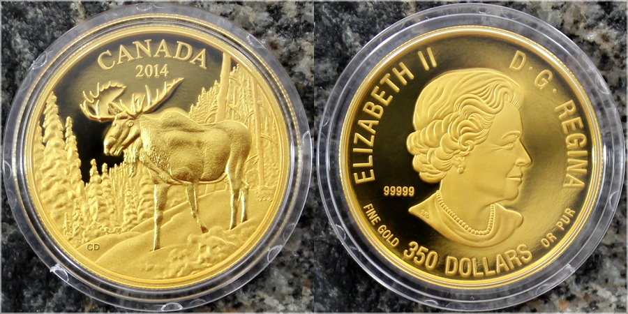 Zlatá mince Vznešený los 2014 Proof (.99999)