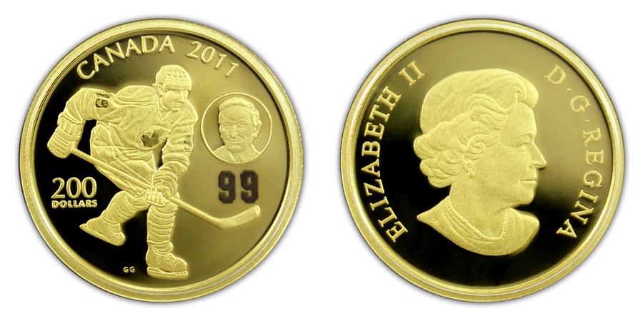 Zlatá minca Wayne & Walter Gretzky 2011 Proof