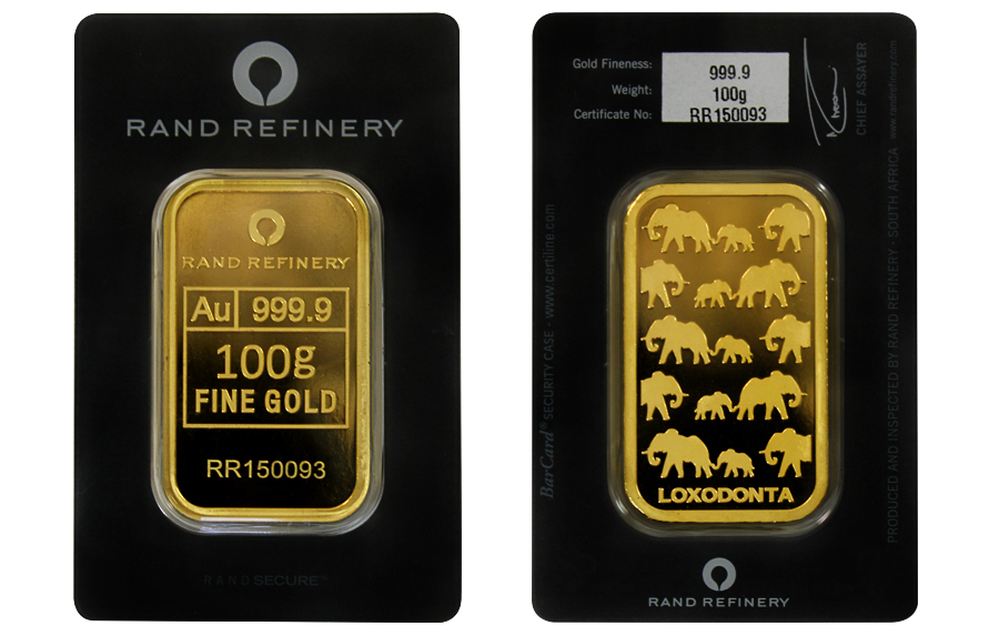 100g Rand Refinery Investiční zlatý slitek