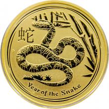 Zlatá investiční mince Year of the Snake Rok Hada Lunární 1/2 Oz 2013