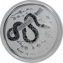 Stříbrná investiční mince Year of the Snake Rok Hada Lunární 1/2 Oz 2013