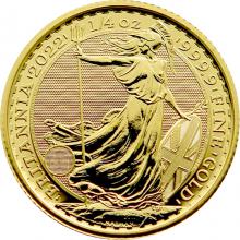 Zlatá investiční mince Britannia 1/4 Oz