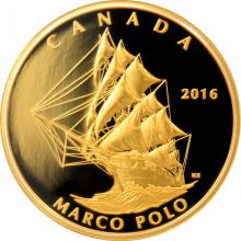 Zlatá mince Marco Polo - Tall Ships Legacy 2016 Proof