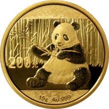 Zlatá investiční mince Panda 15g 2017