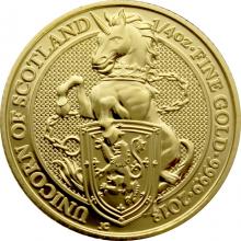 Zlatá investiční mince The Queen´s Beasts The Unicorn 1/4 Oz 2018
