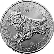 Stříbrná investiční mince Vlk Predator 1 Oz 2018